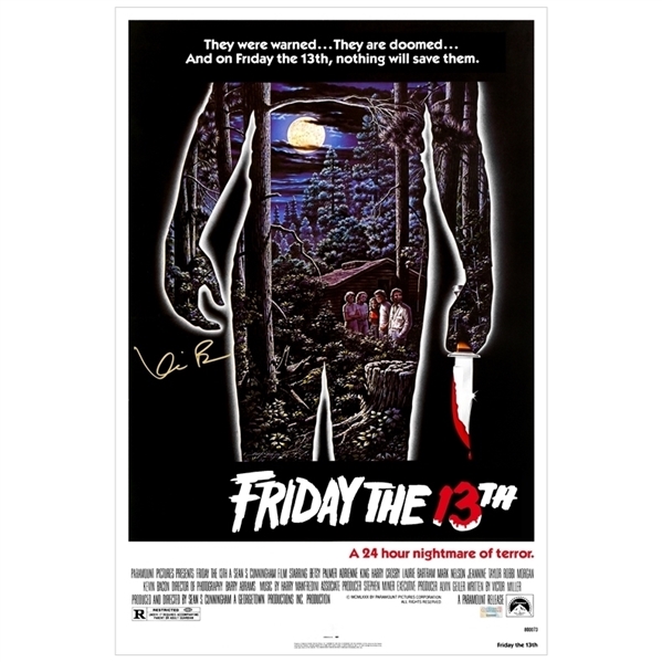 Kevin Bacon Autographed 1980 Friday the 13th 16x24 Movie Poster