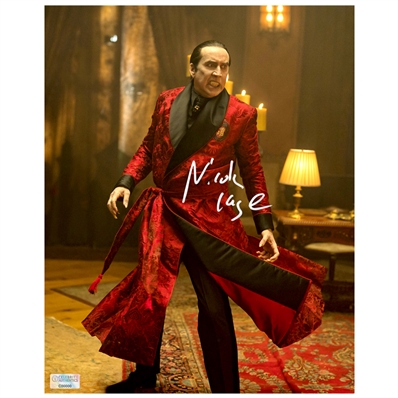 Nicolas Cage Autographed 2023 Renfield Dracula 8x10 Photo
