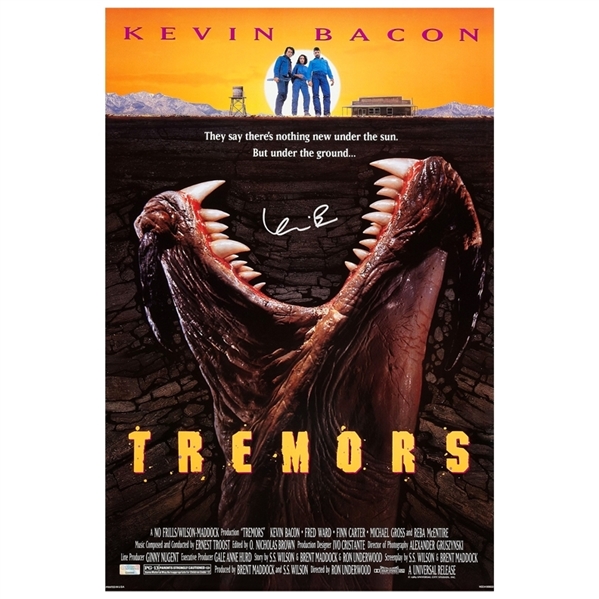 Kevin Bacon Autographed 1990 Tremors 16x24 Movie Poster