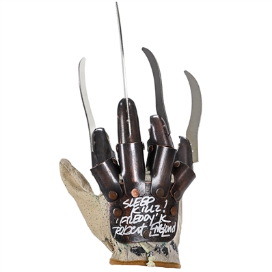 Robert Englund Autographed Rubies A Nightmare on Elm Street Supreme Edition Freddy Krueger Glove with Sleep Killz!