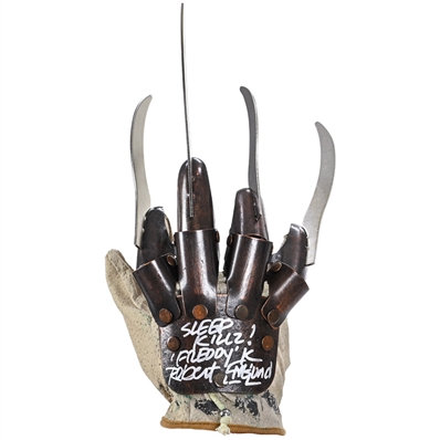Robert Englund Autographed Rubies A Nightmare on Elm Street Supreme Edition Freddy Krueger Glove with Sleep Killz!