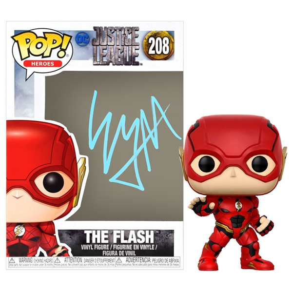 Ezra Miller Autographed VAULTED Justice League The Flash #208 POP Vinyl Figure