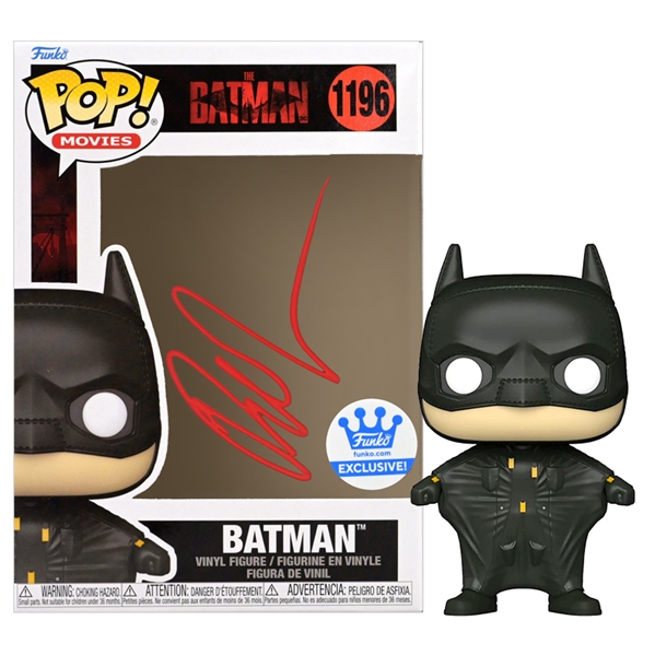 Robert Pattinson Autographed Funko Exclusive 2022 The Batman #1196 Pop! Vinyl Figure