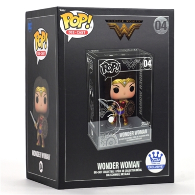 Gal Gadot Autographed Wonder Woman Pop Die-Cast Figure #04 with Wonder Woman Inscription