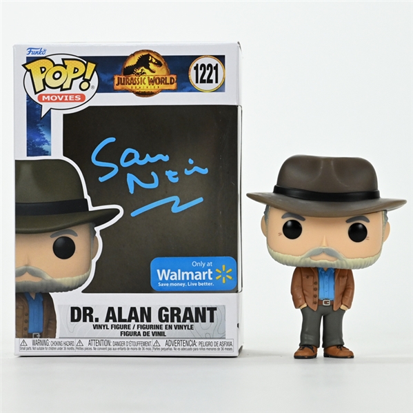 Sam Neill Autographed Jurassic World Dr. Alan Grant POP! Vinyl Figure #1221 Walmart Exclusive