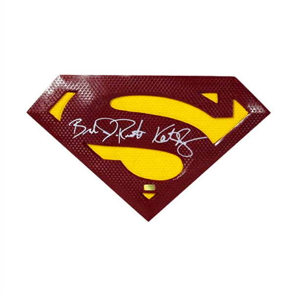 Brandon Routh, Kate Bosworth Autographed Superman Returns Superman Emblem Prop
