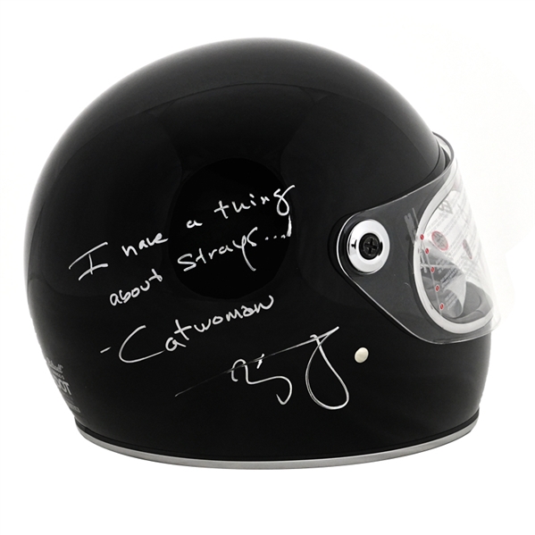 Zoe Kravitz Autographed Catwoman Selina Kyle Authentic Movie Helmet with Inscriptions
