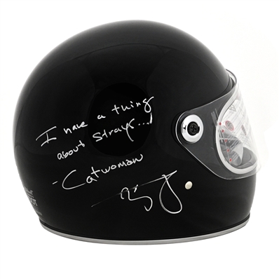Zoe Kravitz Autographed Catwoman Selina Kyle Authentic Movie Helmet with Inscriptions