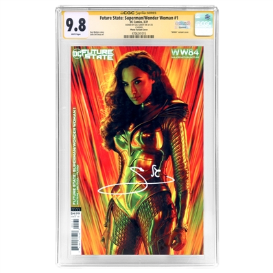 Gal Gadot Autographed 2021 Future State: Superman/Wonder Woman #1 Photo Variant Cover CGC SS 9.8