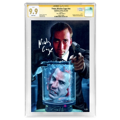 Nicolas Cage Autographed Fame: Nicolas Cage #nn Horn Edition A CGC SS 9.9 