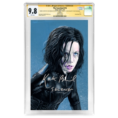 Kate Beckinsale Autographed 2023 The Scorched #16 Underworld Selene Original Ash Gonzalez Painted Cover CGC SS 9.8