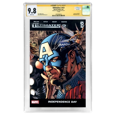 Chris Evans Autographed 2017 Ultimates 2 #13 Bryan Hitch Cover CGC SS 9.8