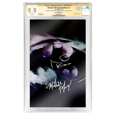 Michael Keaton, Michelle Pfeiffer Autographed Batman 89 Special Edition #1 Spectral Comics Virgin Foil CGC SS 9.9