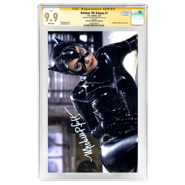 Michelle Pfeiffer Autographed 2024 Batman 89: Echoes #1 Rare Catwoman Photo Cover CGC SS 9.9