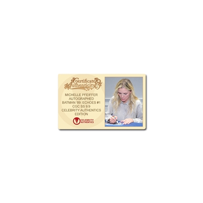 Michelle Pfeiffer Autographed 2024 Batman '89: Echoes #1 Rare Catwoman Photo Cover CGC SS 9.9