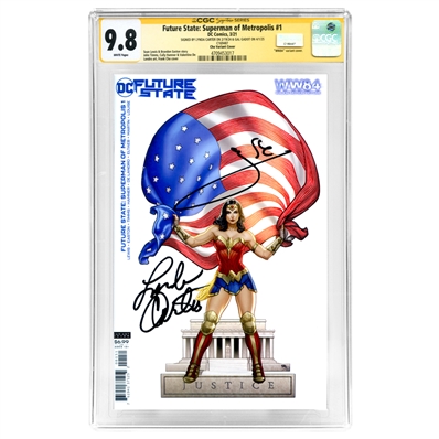 Gal Gadot, Lynda Carter Autographed 2021 Future State: Superman of Metropolis #1 Frank Cho Variant CGC SS 9.8